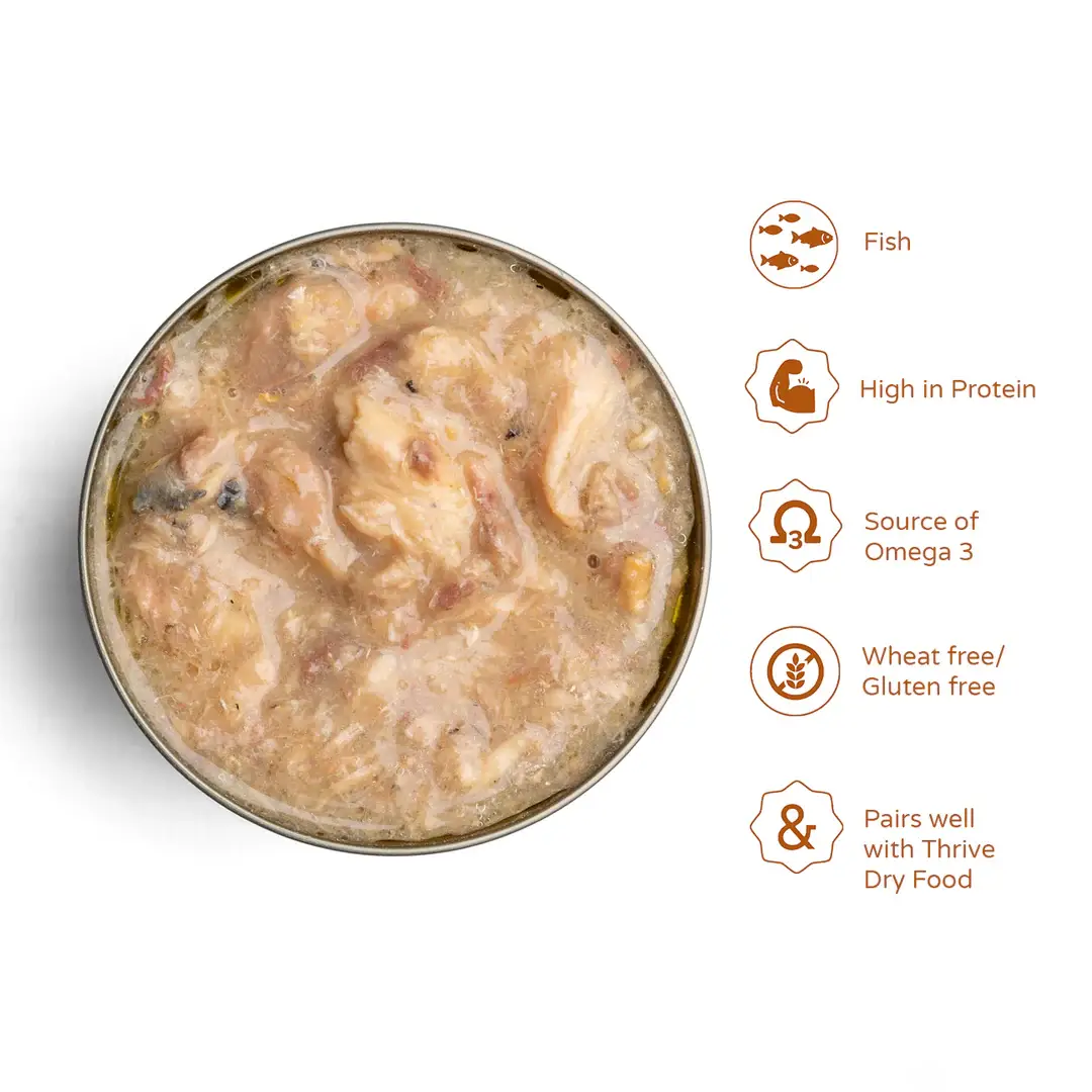 PetGiftz LLC - Wholesale Pet Food - Cat - Thrive Sardine & Mackerel Cat Food PACK OF 12 (2.65 OZ CANS)1