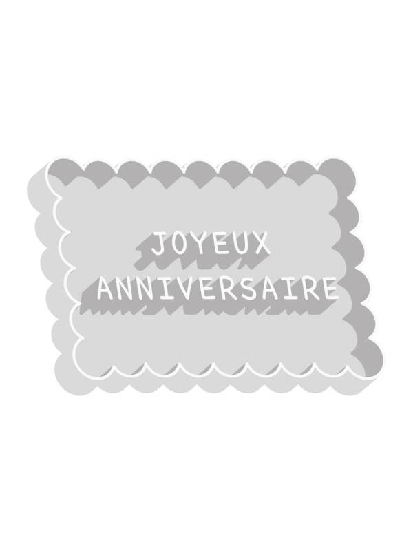 Happy Birthday cookie cutter for wholesale by Print Your Love