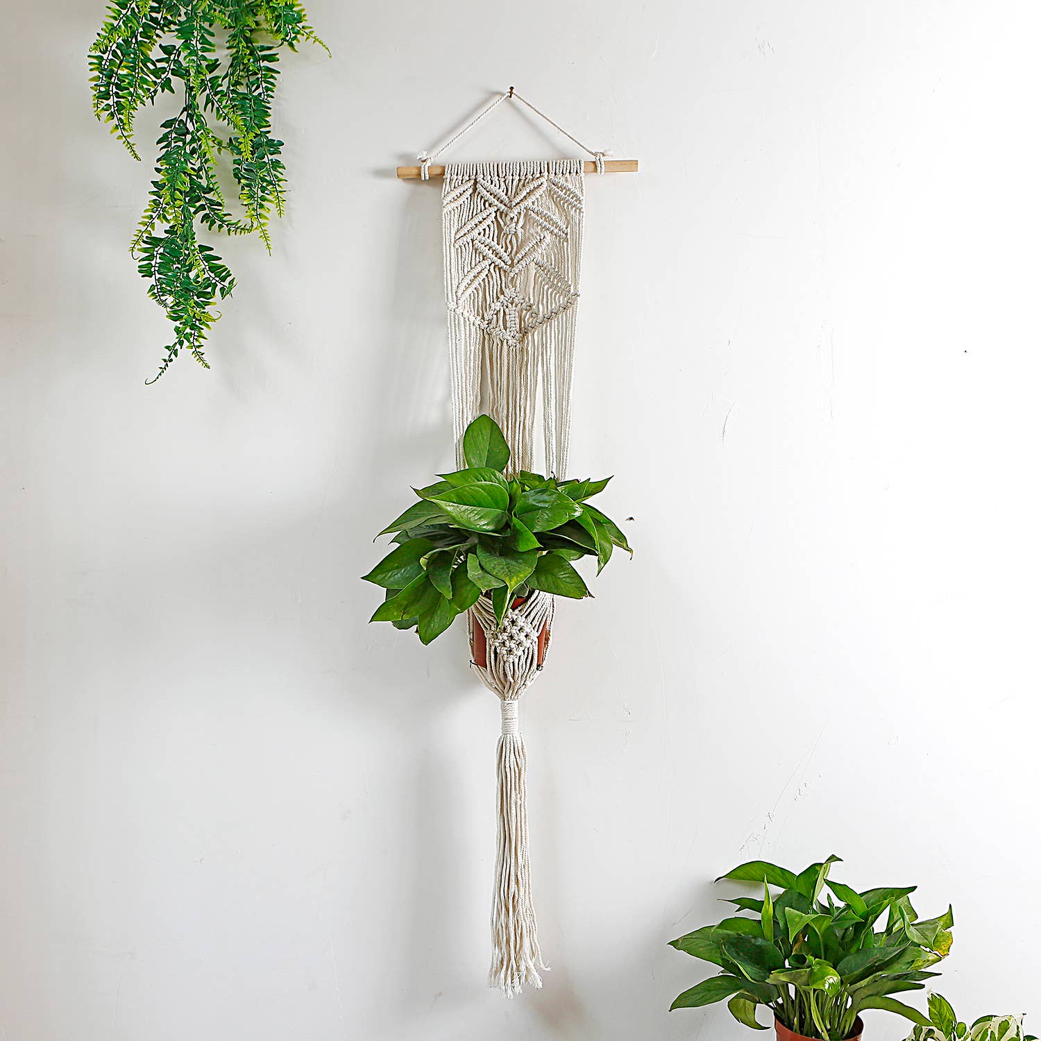 Sparkle Being - Wholesale Hanging Planter - Macrame Cotton Rope Plants Hanging Pots Holder Stand1