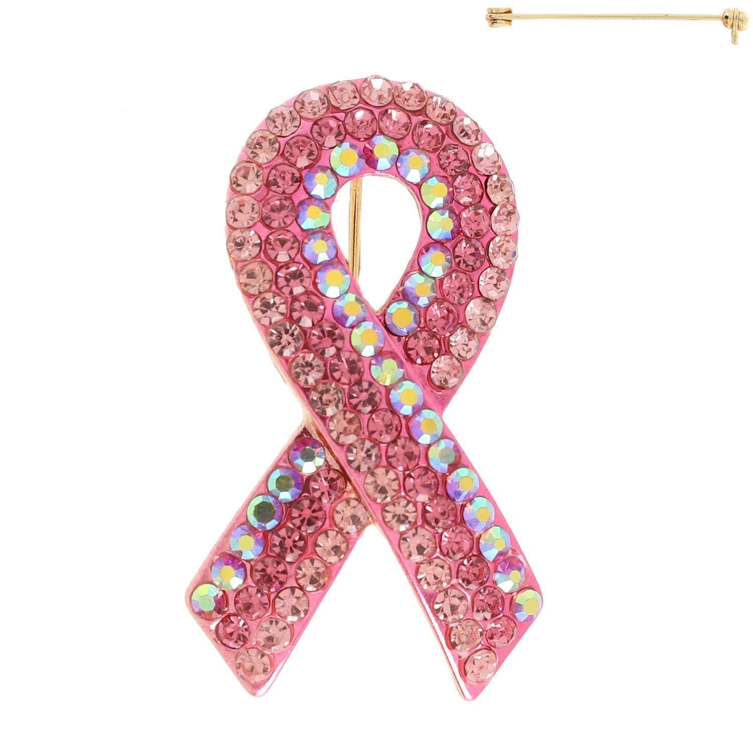 SP Sophia Collection - Wholesale Brooch - Breast Cancer Awareness Pink Ribbon Brooch Pin 1