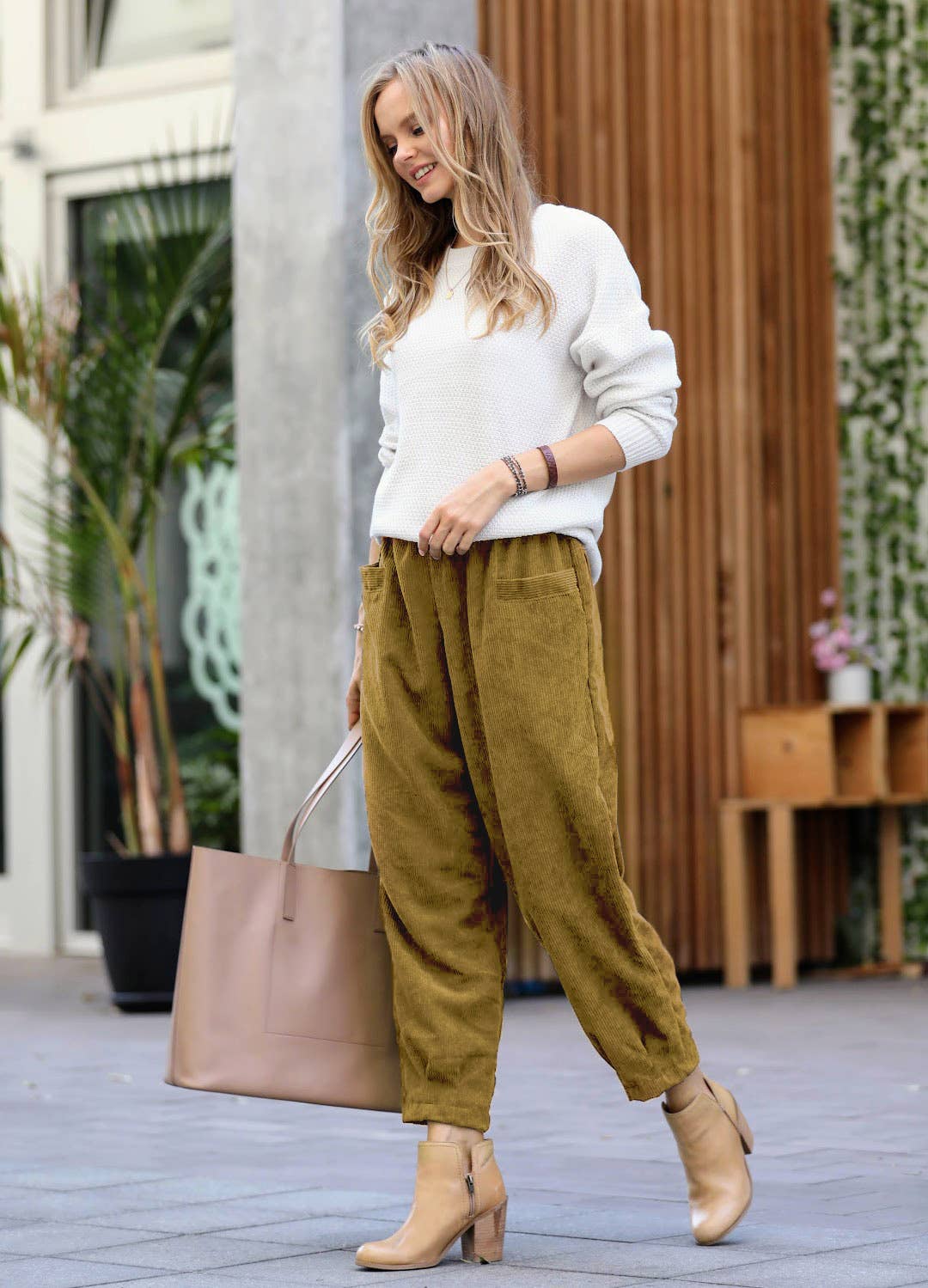 42POPS - Wholesale Pants - Women's - ,,,_.Corduroy Front pocket Baggy Pants6