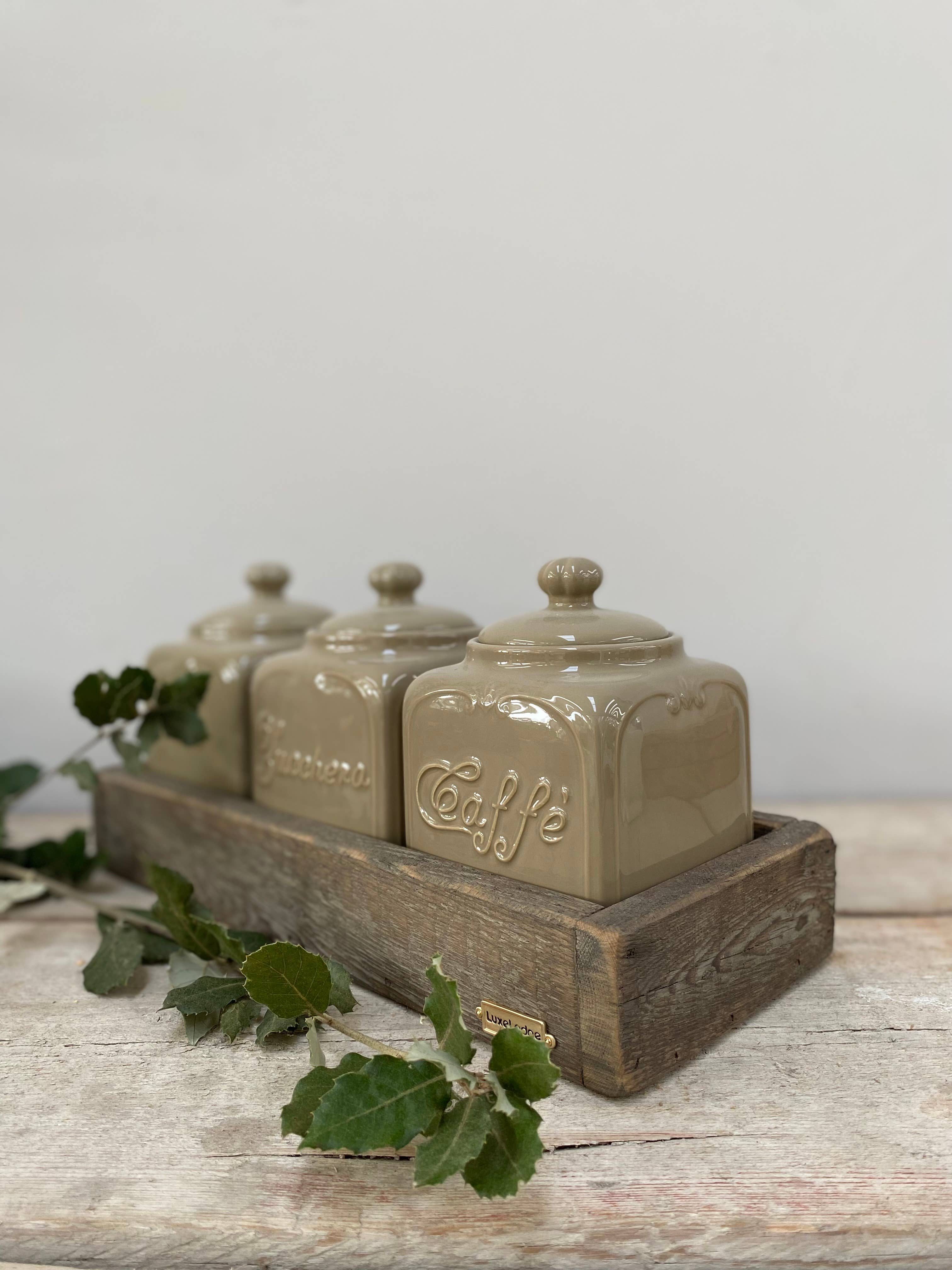Luxe Lodge – wholesale Kaffekoppar – Keramikburk för kaffe och kapslar i olivfärg4