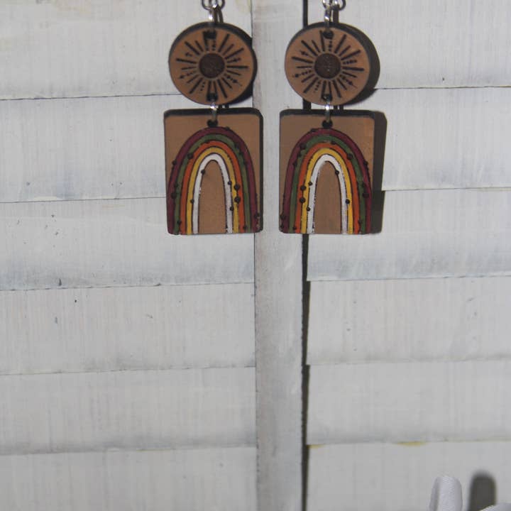 Hermosos pendientes colgantes Boho Rainbow para venta al por mayor de NYOG Side Hustle