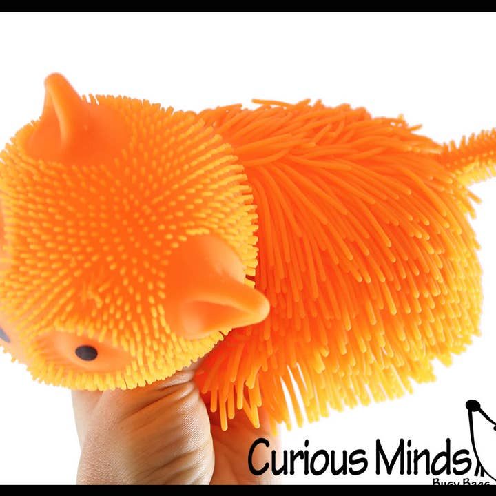 Curious Minds Toys - Wholesale Fidget Toy - Kids - 1 Shaggy Cat Large 7" Puffer Ball - Sensory Therapy Fidget S