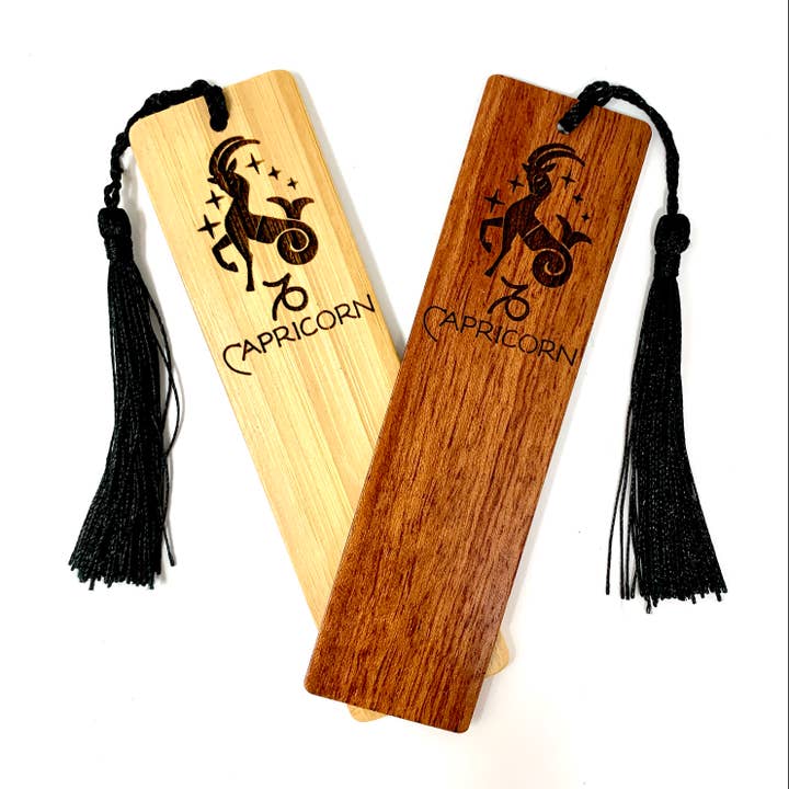 Insert Brand Here Shop - Vente Marque-page - SIGNETS - Signe Astrologie Capricorne Bois Signet
