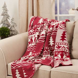 PAVILIA Christmas Throw Blanket, Holiday Christmas Red Fleece Blanket