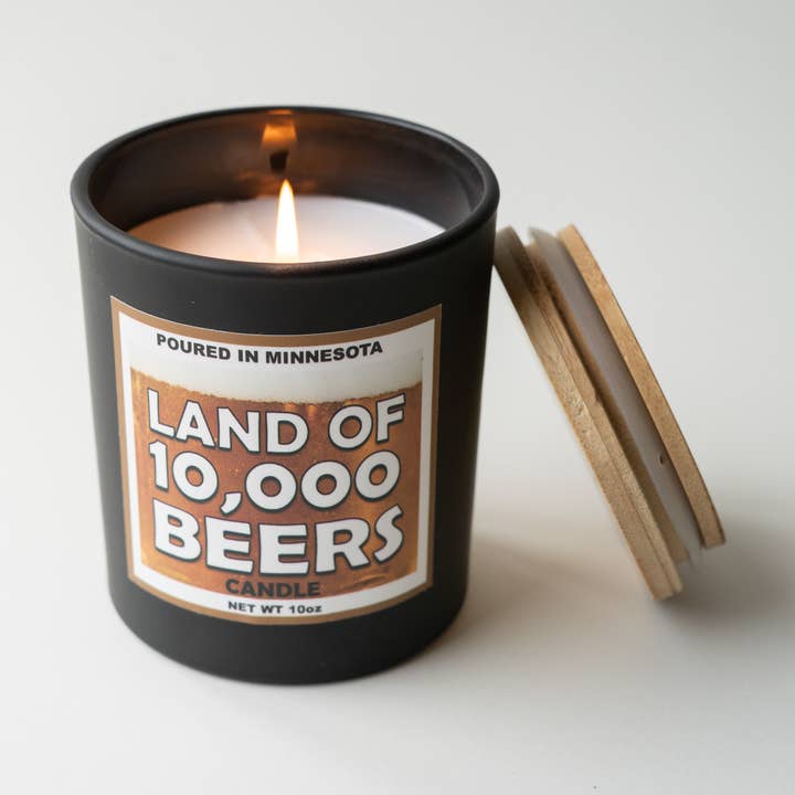 Land of 10,000 Beers Candle for wholesale by Minnesota Awesome