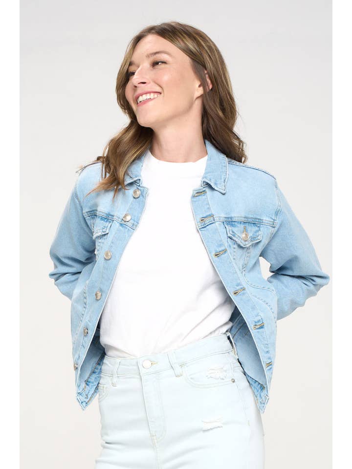 IB9368 - Light Wash - Classic Denim Jacket for wholesale on Faire