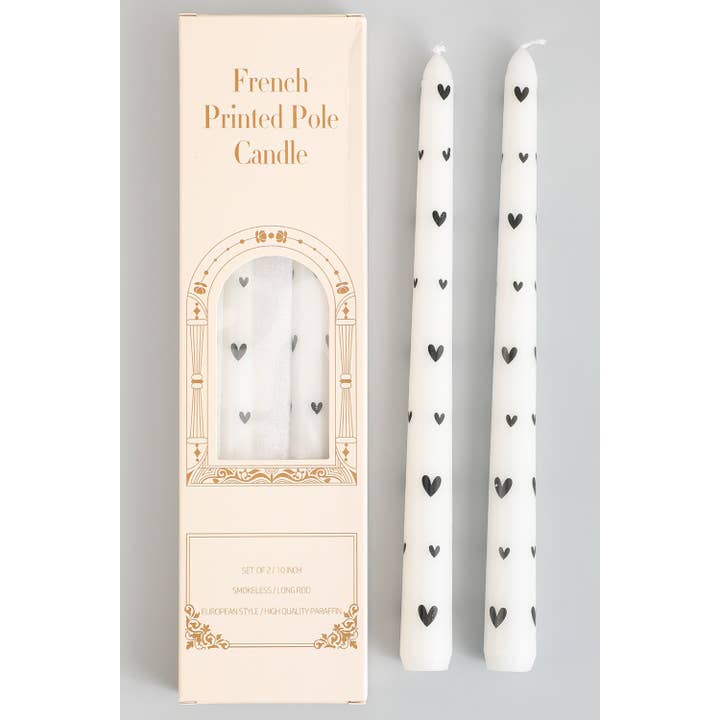 Vela francesa com estampa de corações em formato longo por atacado de Girly