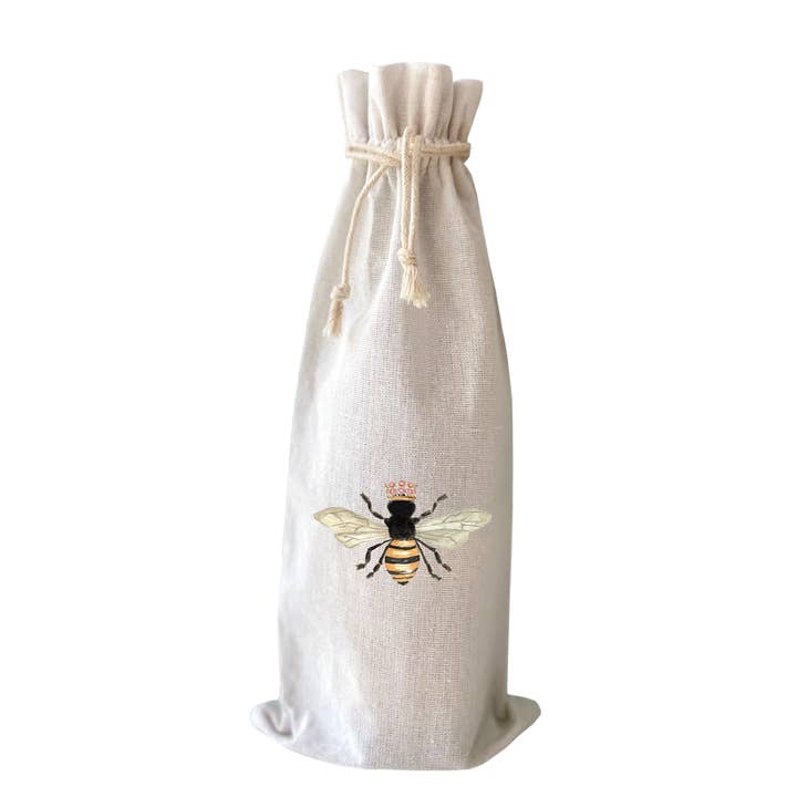 abeja reina con bolsa de vino con corona para venta al por mayor de Tina Labadini Designs