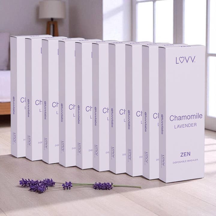 LUVV Labs - Wholesale Aromatherapy Inhaler - 10 LUVV ZEN Chamomile Infused Lavender Flavored Inhealers4