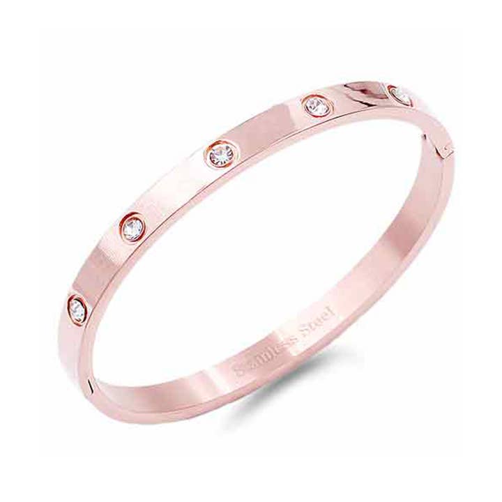 Fashion City – Engroshandel Armbånd – Rustfrit stål armbånd med juvel sten