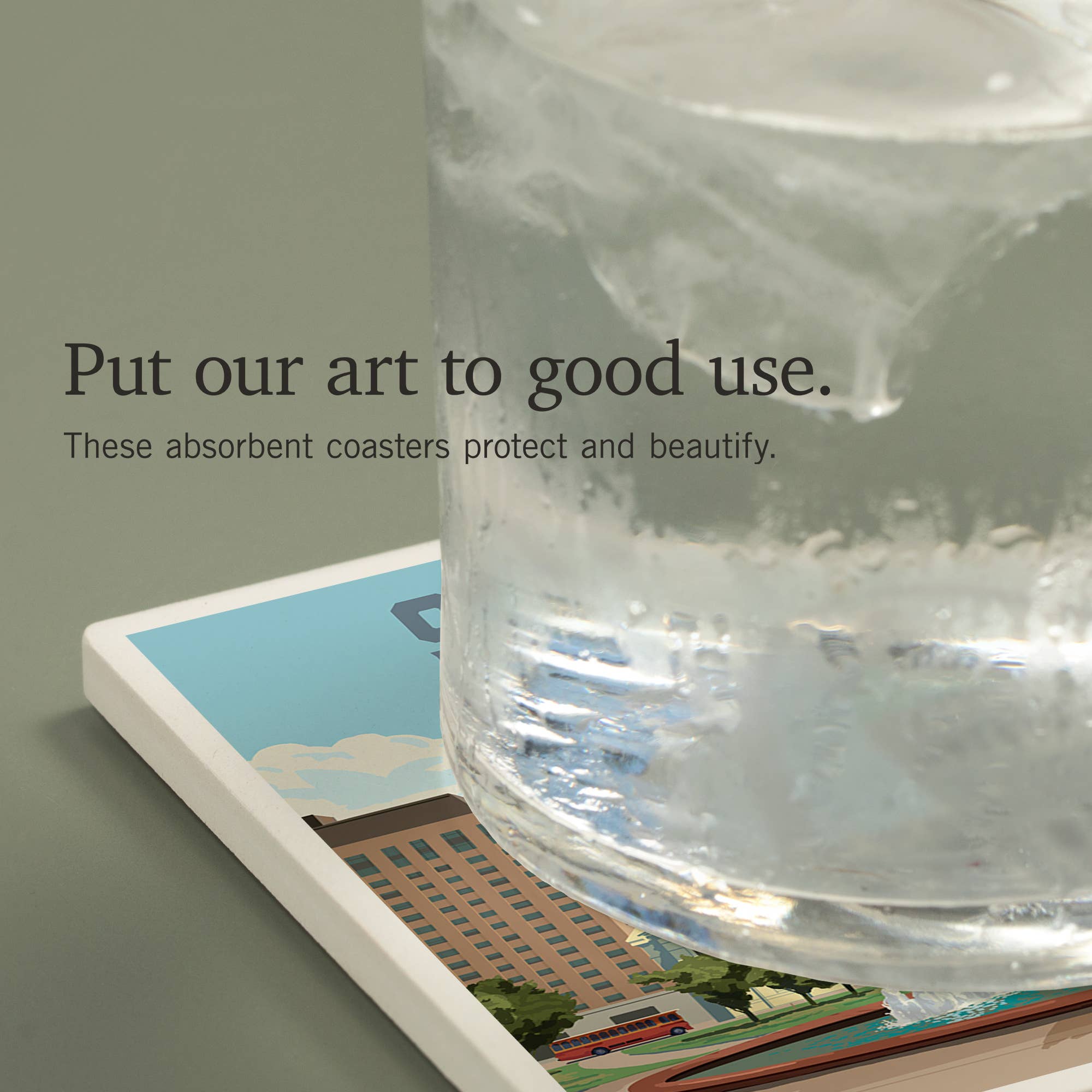 Lantern Press - Wholesale Coasters - CERAMIC COASTER St. Louis, Missouri, Courthouse, Painterly3