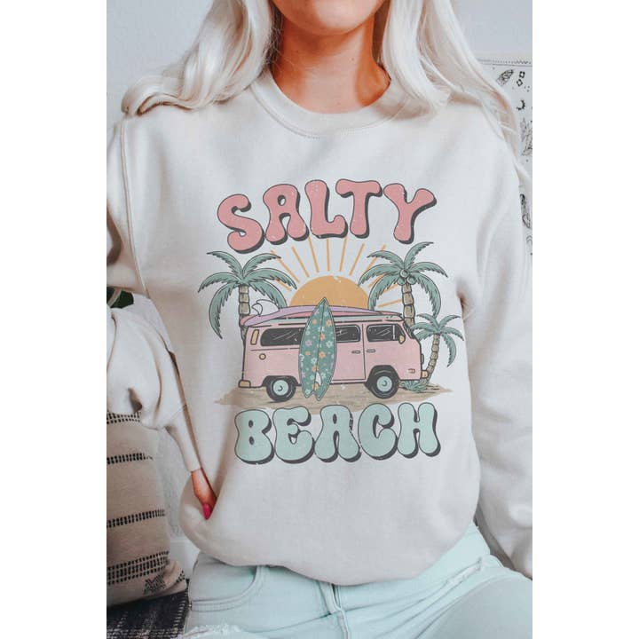 BLUME & CO. - Wholesale Graphic Sweatshirt - Women's - SALTY BEACH Graphic Sweatshirt2