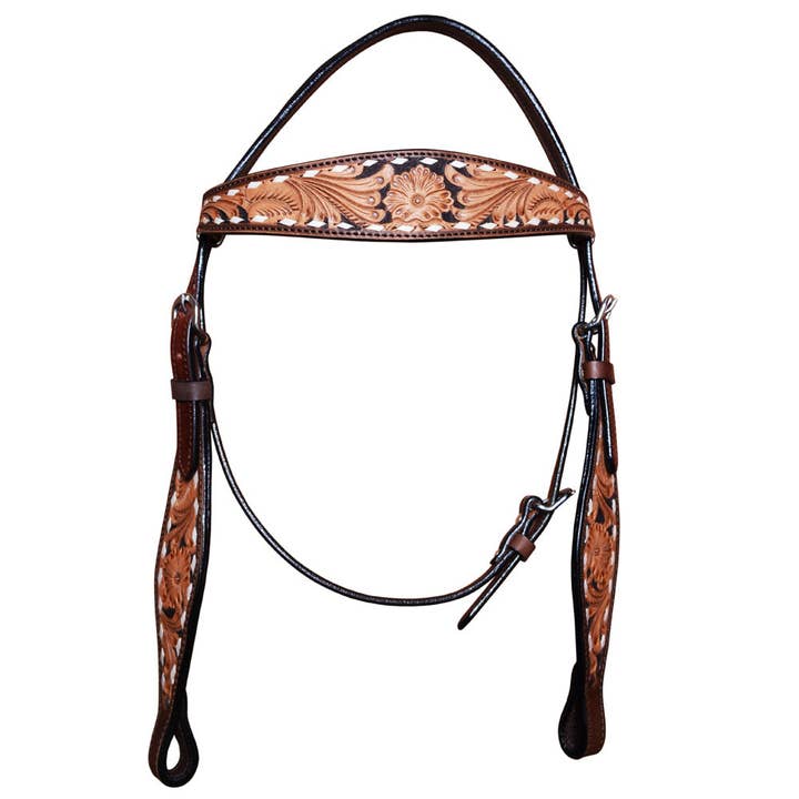 HILASON - Wholesale Horseback Riding Gear - COMFYTACK By Hilason W. H. Leather Breast Collar Headstall Set Side