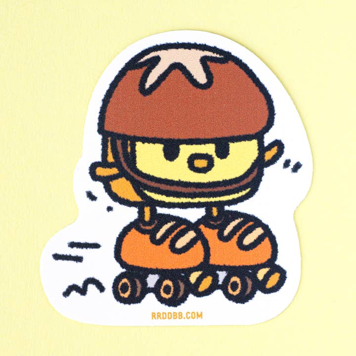 Bread Roller Skate Vinyl Sticker for wholesale by Robot Dance Battle