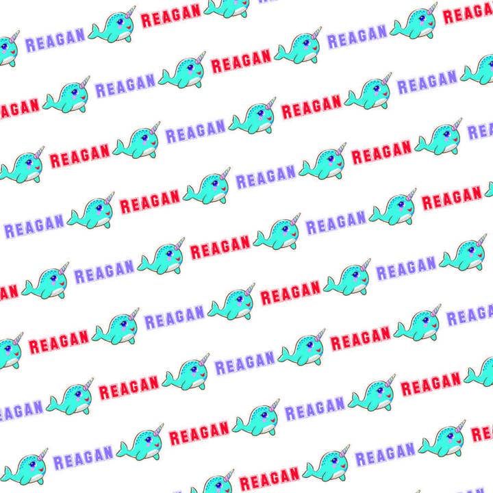Narwhal Birthday Personalized Birthday Gift Wrap for wholesale by Potter's Printing