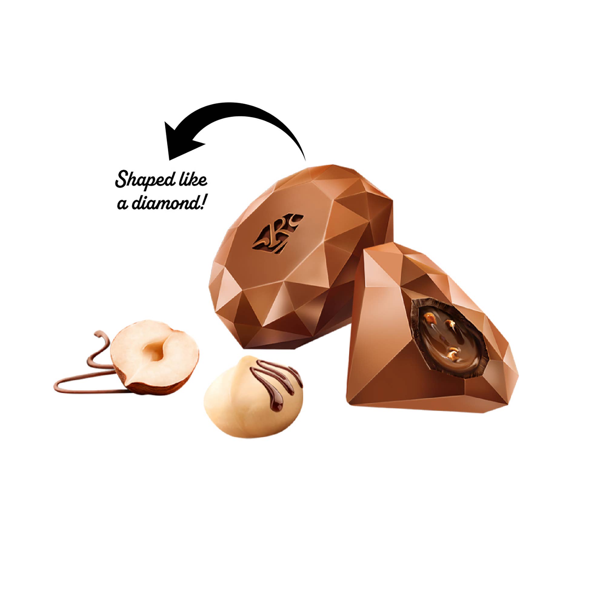 RED Chocolate - Wholesale Chocolate Box - RED Delight®™ Milk Chocolate Truffles w/ Nuts 4.66oz Box4