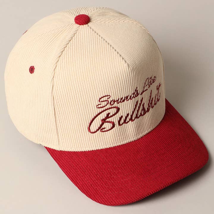 Fashion City - Wholesale Trucker hat – Unisex - Sounds like Bullshit Corduroy Trucker Baseball Cap13