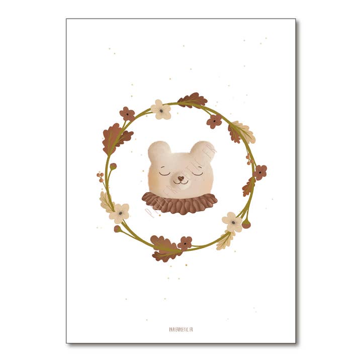 Plakat "Bärenkrone" für den Großhandel von Papier Poetic