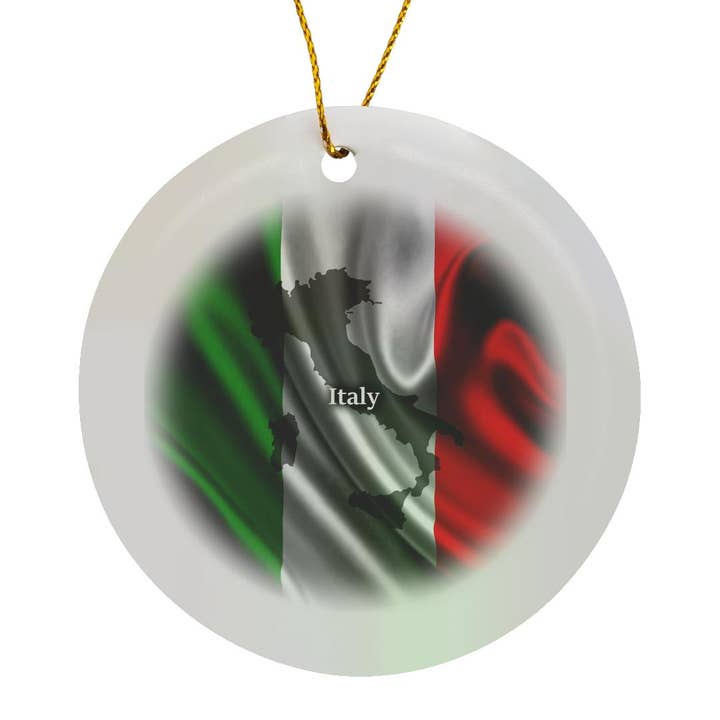 3dRose - Wholesale Ornament - 3dRose, Italian Flag Design, Ornament