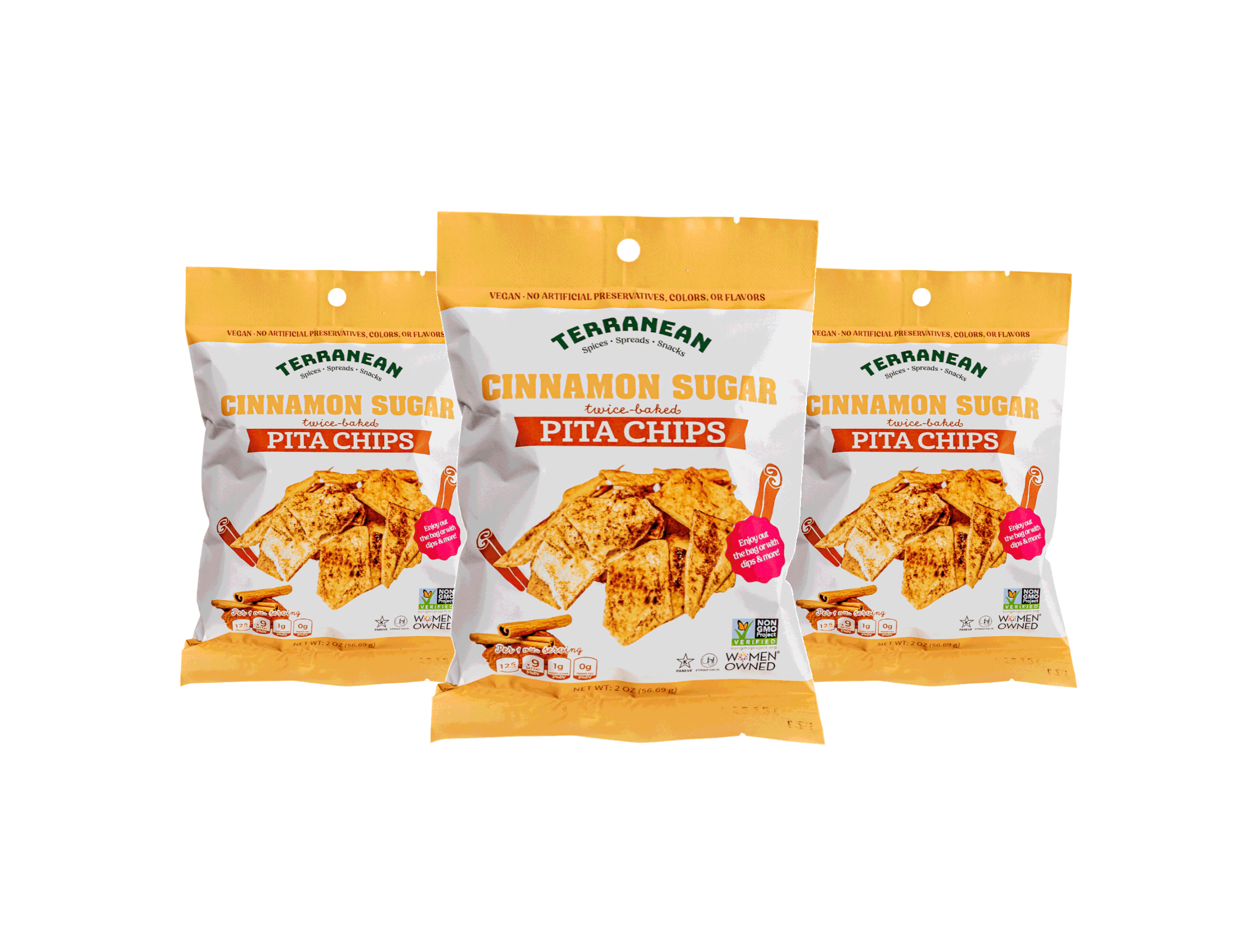 Terranean Herbs & Spices - Wholesale Chips - 14 Pack (2 oz.) (5 Sea Salt, 4 Za’atar, 2 Spicy, 3 Cinnamon)4