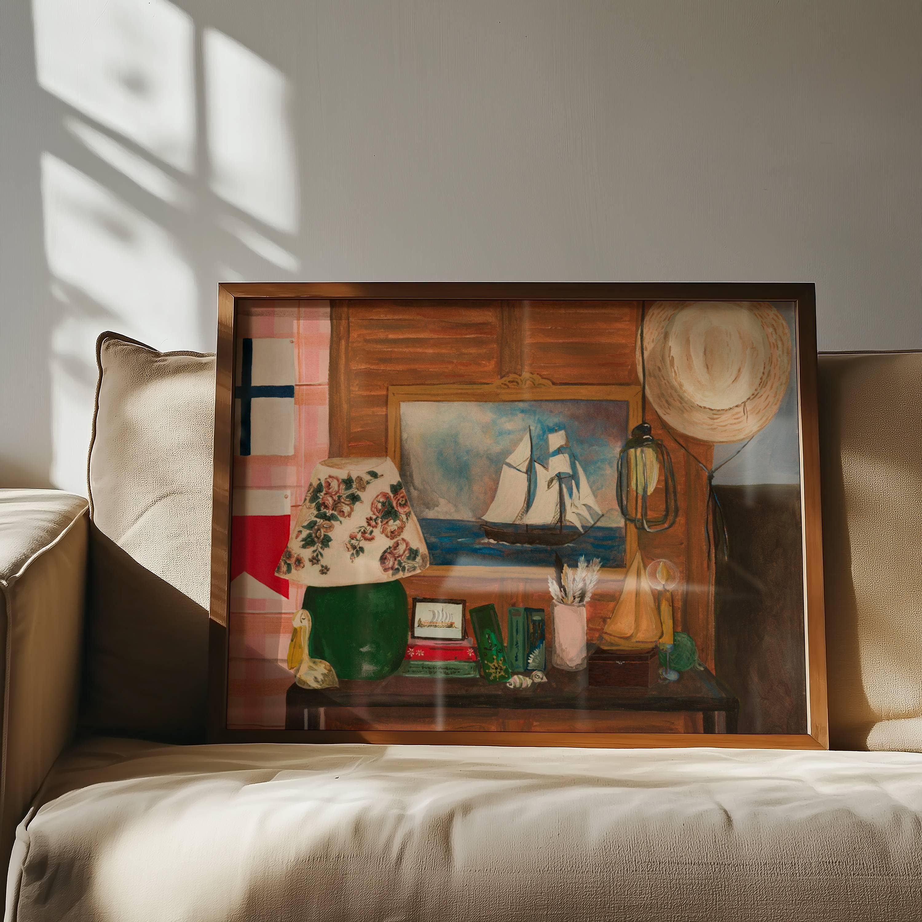 Laurenspired - Wholesale Art Print - Retro Beach House art print, coastal wall art, nautical art