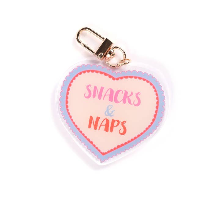 Snacks & Naps - Acrylic Keychain for wholesale by studio mirabella