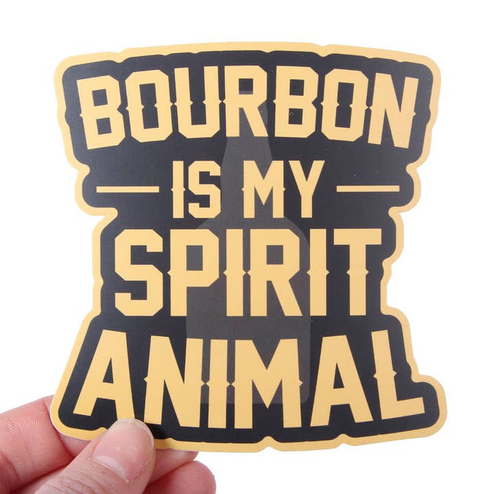 Bourbon Is My Spirit Animal Sticker for wholesale by Barrel Down South