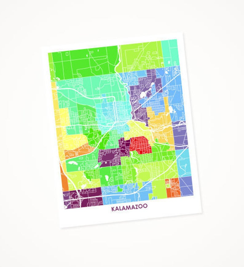 Juanita's Adventures - Wholesale Art Print - Juanitas Kalamazoo Map Print0