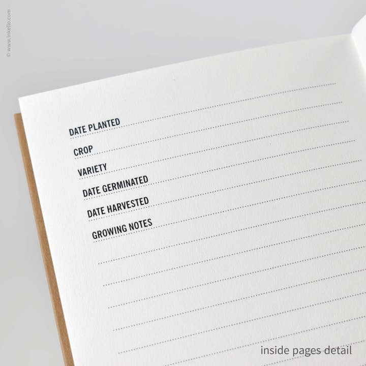 Inkello Letterpress - Wholesale Journal/Diary - Brown Kraft Seed Journal with Grow Wheel (#618)6