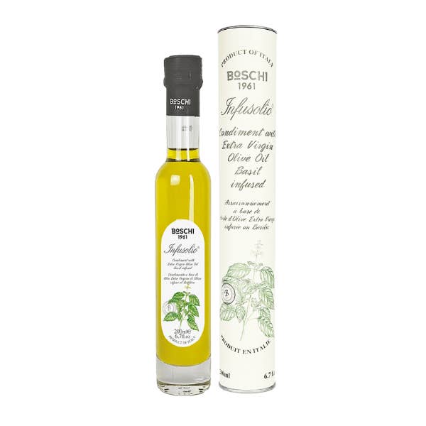 Boschi 1961 Basil Infused Extra Virgin Olive Oil 6.7oz for wholesale by The French Farm