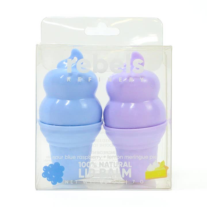 2 Pack Ice Cream Lip Balm PEGGABLE 100 % Natural for wholesale by Rebels Refinery USA