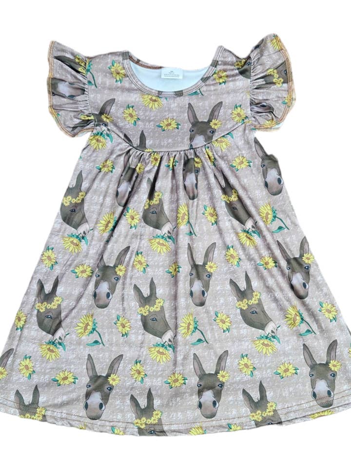 Donkey Milk Silk Flutter Dress for wholesale by Great Lakes Kids Apparel