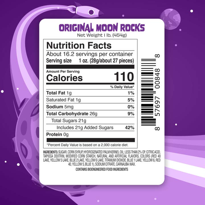 UpTop Treats - Wholesale Hard Candy - Bulk - Freeze Dried - Original Moon Rocks - 1 LBS1