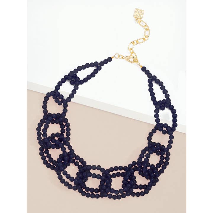 ZENZII Jewelry - Wholesale Beaded/Pearl Necklace - Glass Beaded Link Collar Necklace