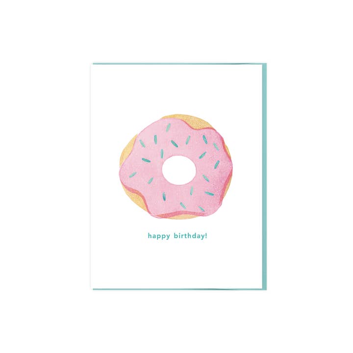 DONUT BIRTHDAY GREETING CARD for wholesale by Ever Pollen Print Shop