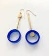 SORA DESIGNS - Vente Boucles d'oreilles pendantes - Boucles d'oreilles rhapsody en bleu abstrait2