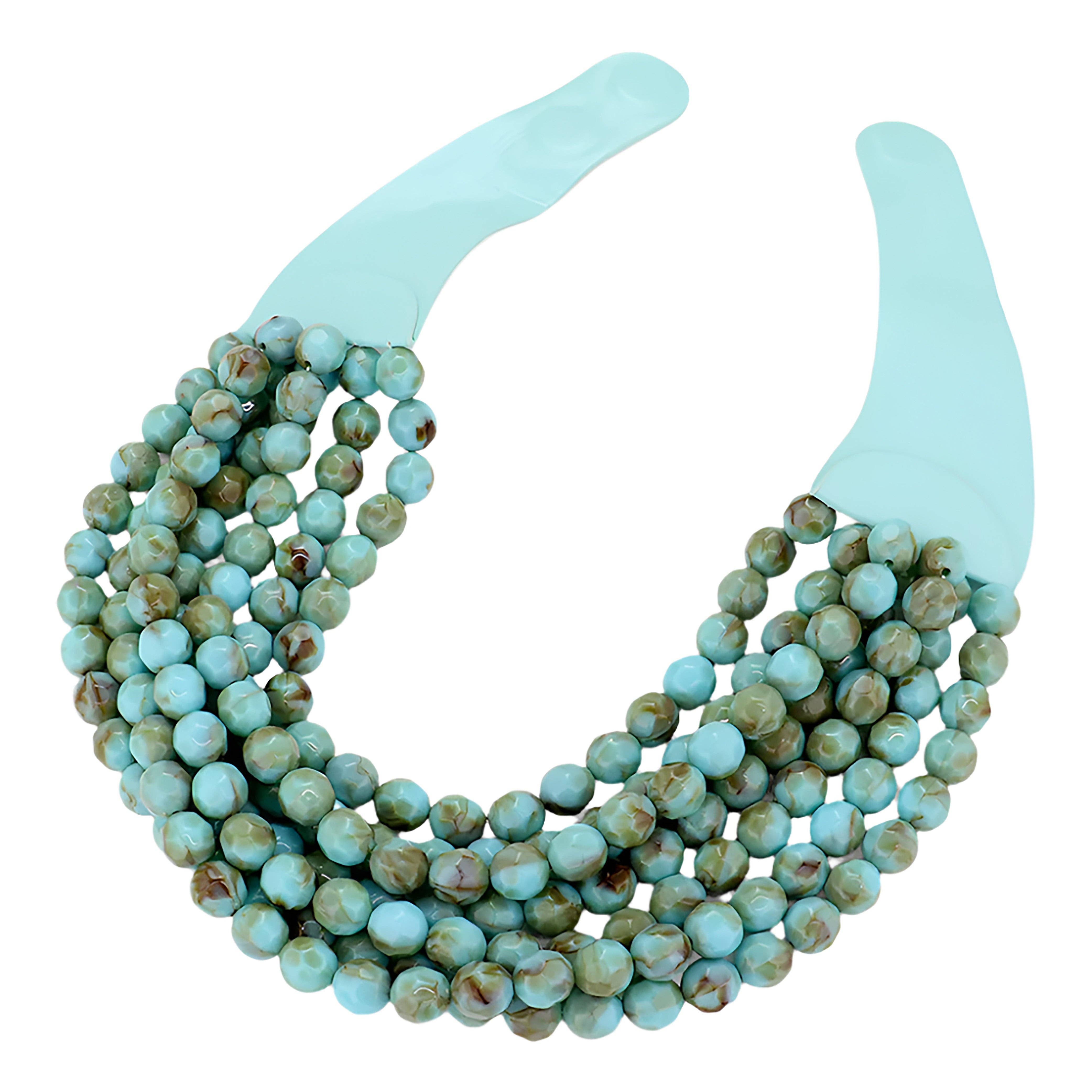 Madeline Love – wholesale Beaded/pearl necklace – Chunky Multi-Strand Beaded Necklace with Magnetic Clasp8