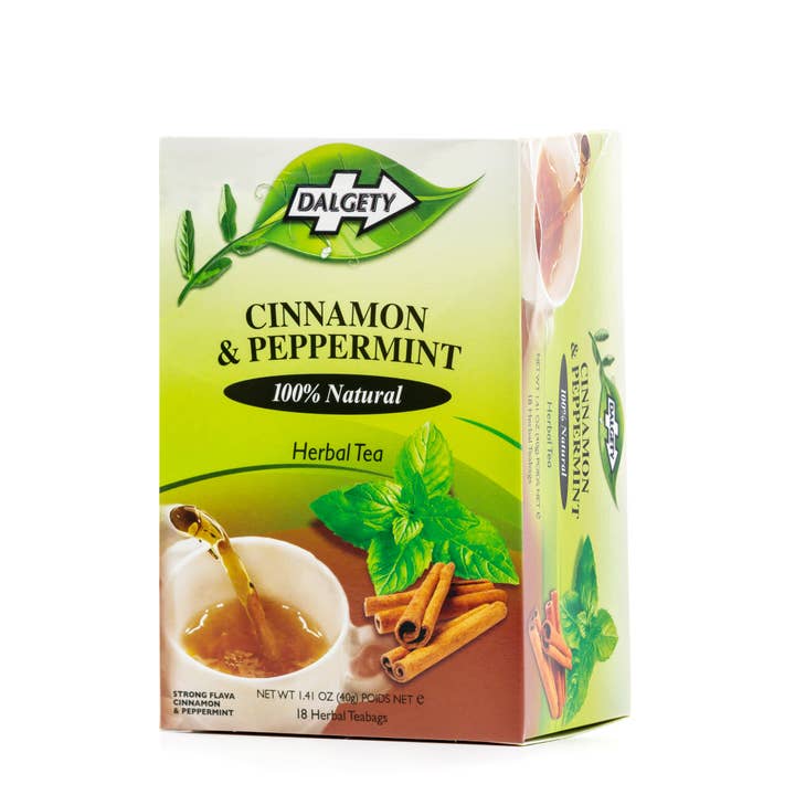 Dalgety Teas - Vendita all'ingrosso Tè in bustine - Infuso di erbe alla cannella e menta piperita Dalgety (cartone da 40 g)