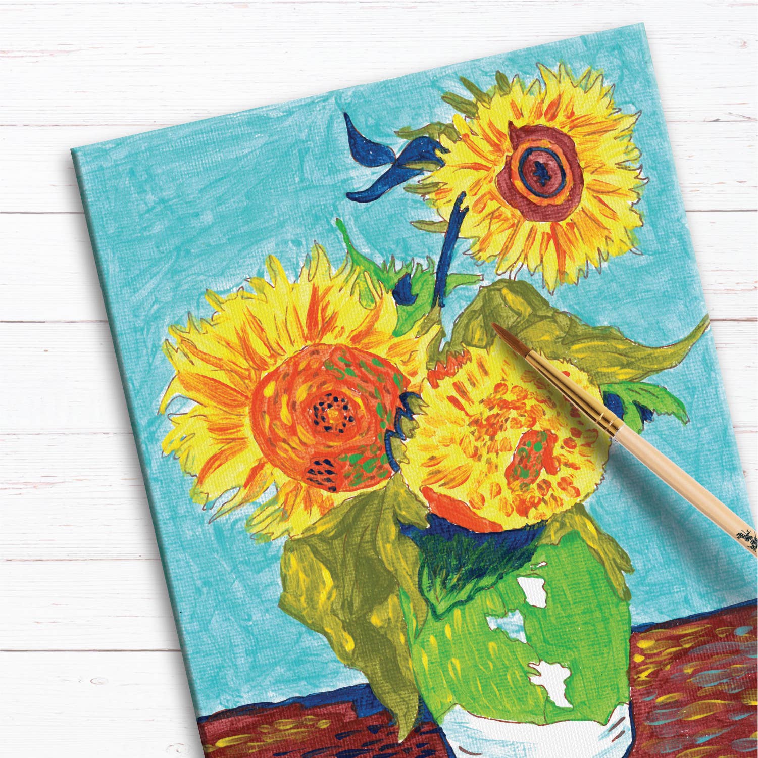 Faber-Castell / Creativity for Kids - Wholesale DIY Craft Kit - Paint by Number Museum Series - Sunflowers6