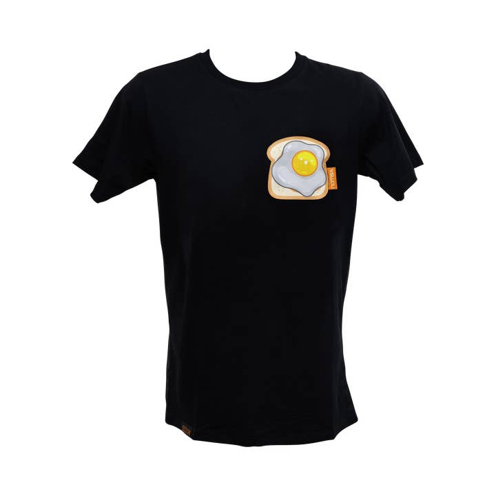 T-shirt in cotone con tasca per uova per la vendita all'ingrosso da parte di Noms