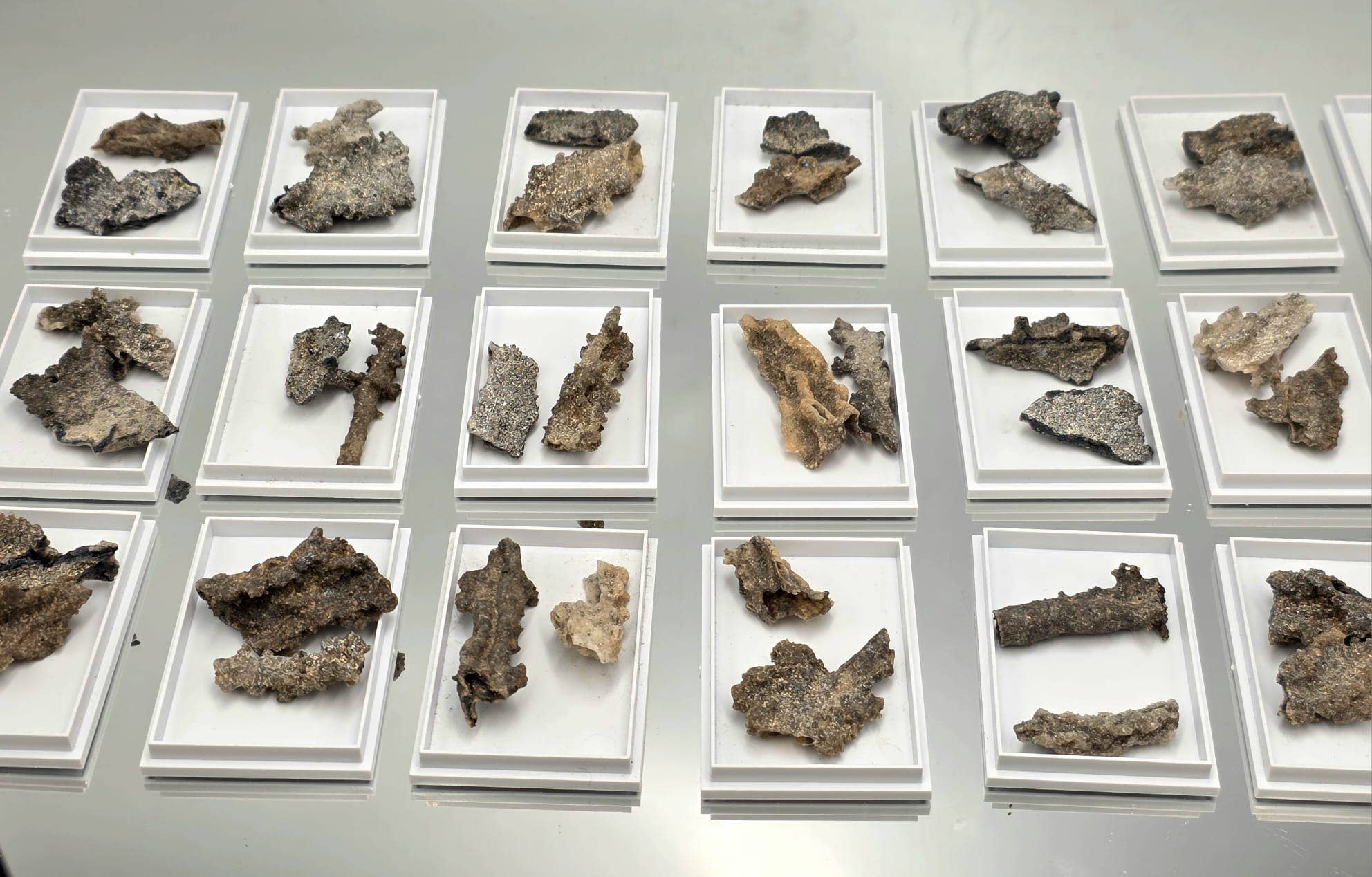 Distinction Crystals - Wholesale Spiritual stone/crystal - Fulgurite Crystal Specimens In Display Case- Lightning Stone (B3)3