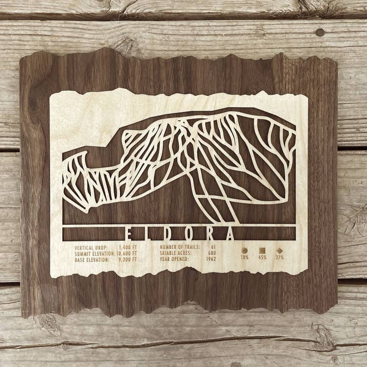 Carte des pistes d'Eldora pour la vente par Mountaincut