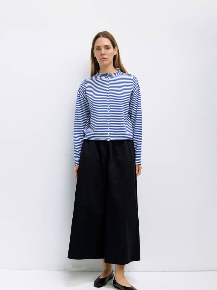 Le Cardigan Elisa | Cardigan Rayé à Boutons pour la vente par MOD REF