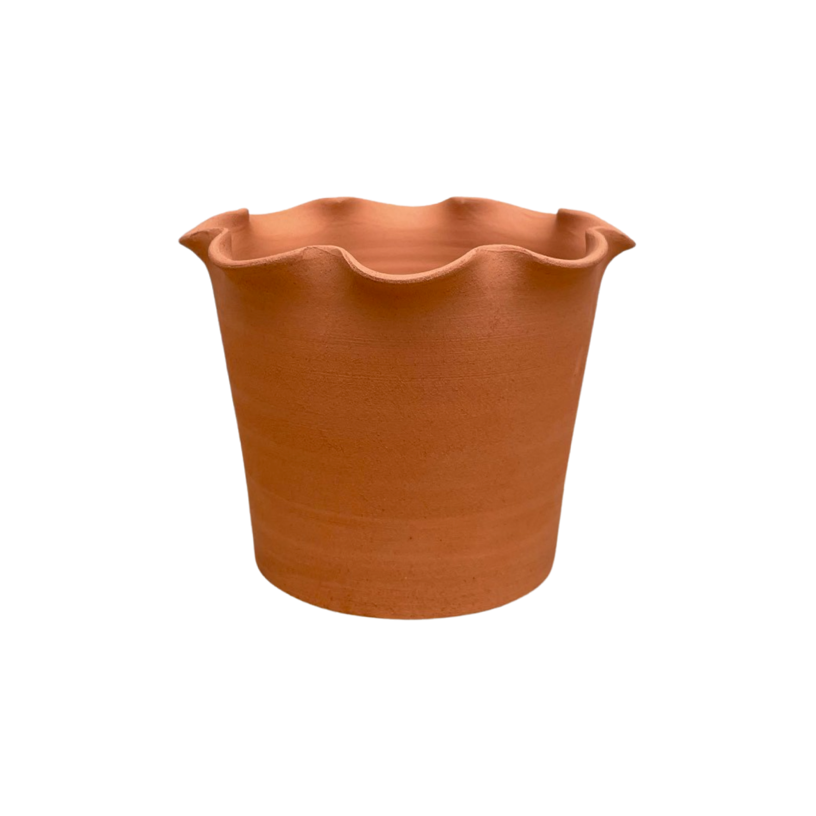 Paige Mitchell - Wholesale Plant Pot - Frilly Plant Pot and Saucer - Terracotta.2