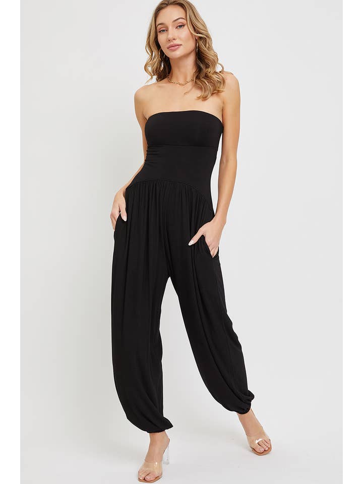 Sweet Lovely by Jen - Wholesale Jumpsuit - Women's - TUBE JERSEY DROP-WAIST ONE-PIECE JUMPSUIT17