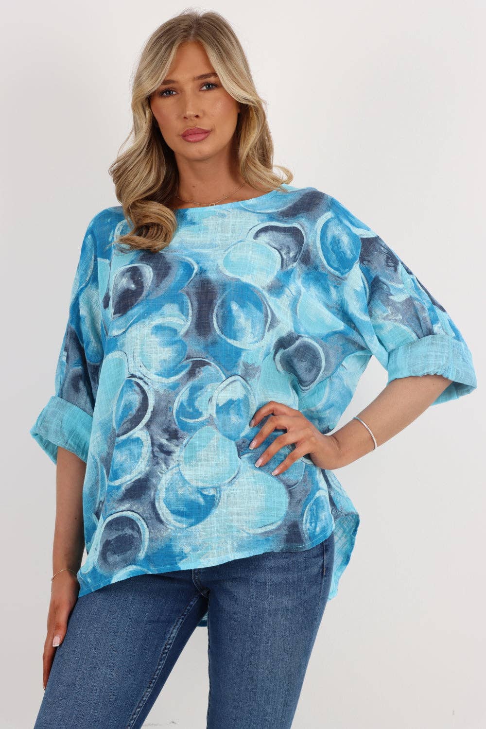 Miss Bold – wholesale Blouse – Women’s – Italian Circle Print Cotton Top38