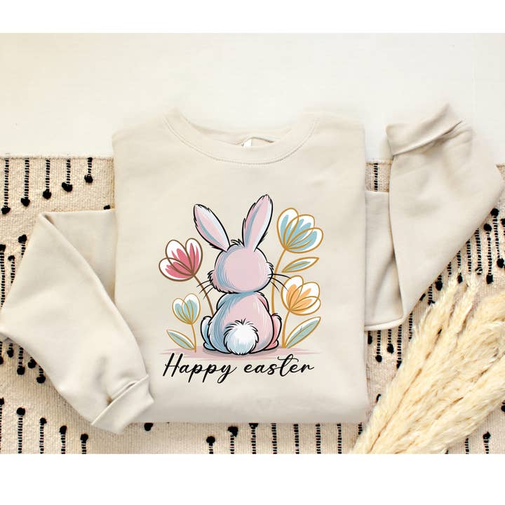 Happy Easter Bunny Crewneck for wholesale by Dairyland Bach Co.