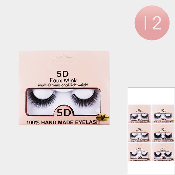 Sensibling Corp. - Wholesale False/Fake Eyelashes - 12PCS - 5D Faux Mink Multi Dimensional Lightweight Eyelashes
